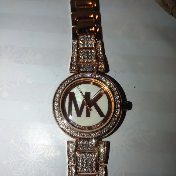 Wristwatch Michael Kors Logo Stainless Steel Rose Gold Watch Crystal Accents main image 7